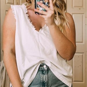 Rough Edge White Tank